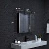 HBEZON Medicine Cabinet with Mirrors, Recess/Wall Mount Bathroom Cabinet, Adjustable Shelves, Soft-Close Hinge, Rectangular, Aluminum - 3 of 4