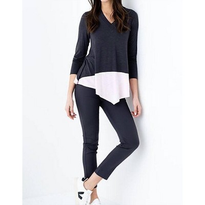 Women's Two Tone Long Sleeve Top - MARBLE