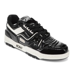 PONY Mens M100 Low Patent Genuine Leather Premium Lace Up Athletic Sneaker Shoe - 1 of 4