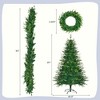 NAYSAYE 6FT Artificial Christmas Tree with Garland and Wreath Full PE Branches for Holiday Home Office Decor, Green, 44.9"*44.9"*72" - 3 of 4