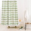 Deny Designs Ninola Design Watercolor Gingham Salad Green Shower Curtain - 2 of 3
