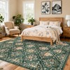 Modern Area Rug Elegant Floral Durable Stain-Resistant Fabric Washable Waterproof Perfect Rug for Living Room Bedroom - 3 of 4
