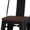Set of 2 24" Josephine Counter Height Barstools, Industrial Design & Footrest - WyndenHall - 3 of 4