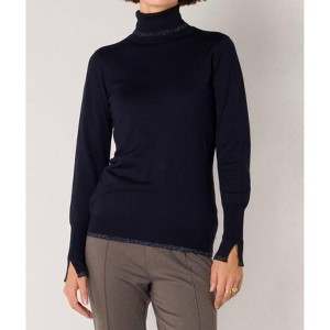 Women's Suzette Metallic Turtle Neck Tee - yest - 1 of 4