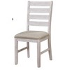 NicBex Dining Table Set for 6 Farmhouse Grayish White and Brown Finish Dining Set with 6 Side Chairs for Kitchen - 4 of 4