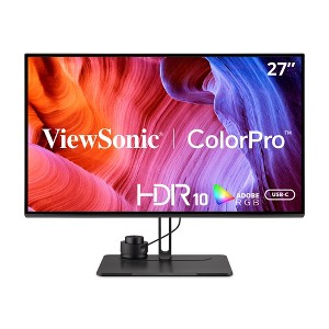 ViewSonic VP2786-4K 27" IPS 4K USB C Monitor with Integrated Color Wheel, 100% sRGB, 98% DCI-P3, Pantone Validated, 90W Charging, HDMI, DisplayPort - 1 of 4
