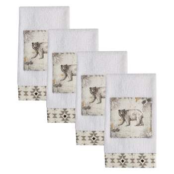 Park Designs Wild And Beautiful Terry Fingertip Towel Set of 4