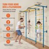 VEVOR Indoor Jungle Gym for Toddlers, 7-in-1 Climbing Playset with Carbon Steel Swedish Ladder, Wall Ladder, Pull-Up Bar, and Rope Ladder - 4 of 4