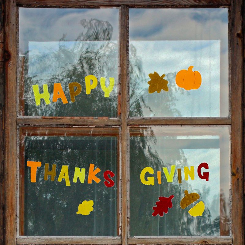 Northlight 23-Piece Happy Thanksgiving Fall Gel Window Clings, 2 of 3