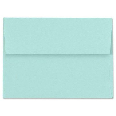 LUX 5 3/4"x8 3/4" 80lbs. A9 Invitation Env W/Peel & Press Seafoam Blue LUX-4895-113-50