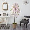 Nearly Natural 70-in Cherry Blossom Artificial Tree in Farmhouse Planter - 3 of 4