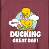 Women's - Instant Message - Ducking Great Day Lightweight French Terry Wide Neck Long Sleeve Graphic Shirt - 2 of 4