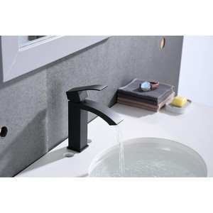 PAGED Bathroom Sink Faucet Single Handle Vanity Sink Faucet with Pop-Up Drain (with Overflow), Faucet for Bathroom Sink - 1 of 4