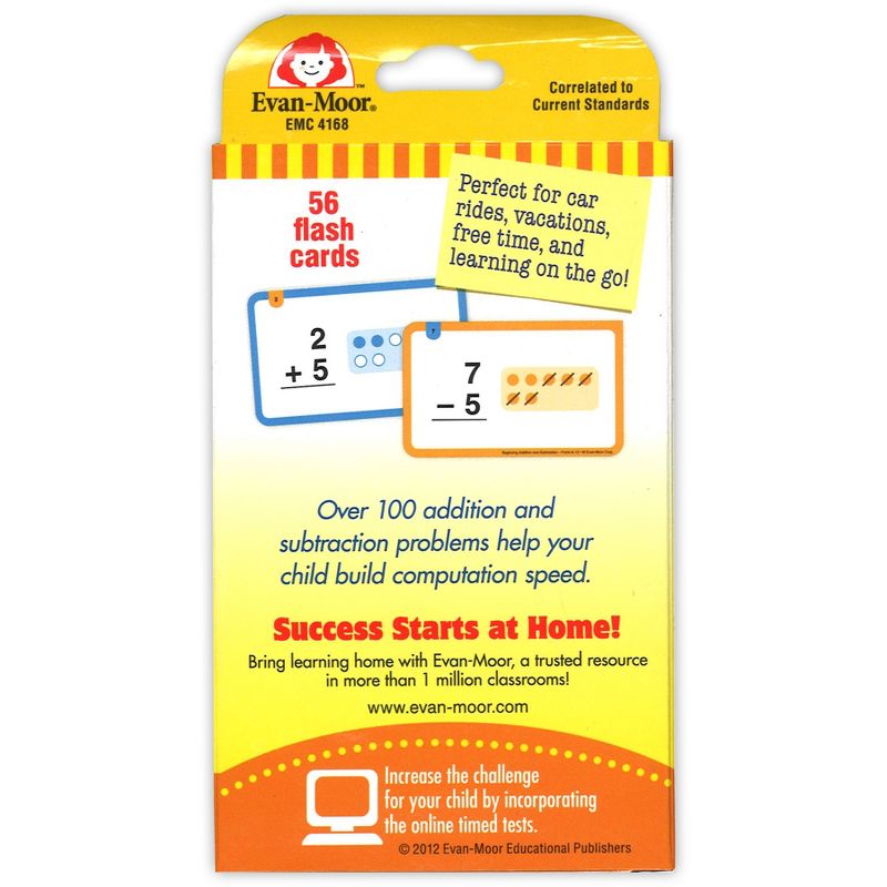 Evan-Moor Educational Publishers Learning Line: Addition and Subtraction Facts to 10 Flashcards, 2 of 4