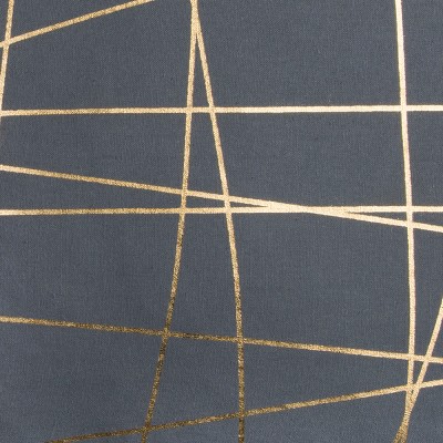 20" Gray and Gold Abstract Foil Print Throw Pillow