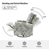 Set of 2 Pablo traditional-normal Manual Swivel Glider Recliner with  Nailhead Trims for Living Room  | KARAT HOME - 3 of 4