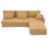 VYNXARIA 87*61"Modern L-shaped Corduroy Sofa with Reversible Chaise,4-seat Upholstered Convertible Sleeper Couch with Pillows - 3 of 4