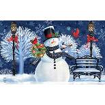 Briarwood Lane Snowman Holiday Cheer Christmas Doormat Lampost Wreath Indoor Outdoor 30" x 18"