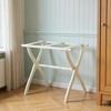 HomeRoots White Folding Luggage Rack With White Straps - 2 of 4