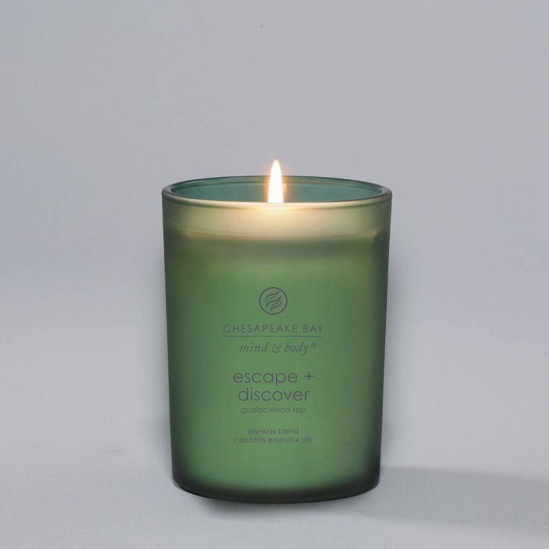 Frosted Glass Escape + Discover Lidded Jar Candle Green - Mind & Body by Chesapeake Bay Candle, 4 of 11