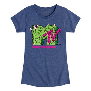 Girls' - MTV - Slime Logo Fitted Short Sleeve Graphic T-Shirt - 1 of 4