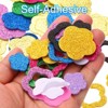 Unique Bargains Double Flower Self-Adhesive Glitters Home Decor Card DIY Foam Stickers - 4 of 4