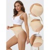 Allegra K Women's High-Waisted Invisible Stretchy Comfortable Thong 3 Packs - 3 of 4