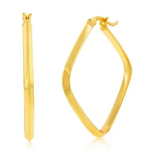 Classic Gold 14K Yellow Gold, 36mm Square Hoop Earrings - Gold - 1 of 3