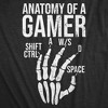 Mens Funny T Shirts Anatomy Of A Gamer Sarcastic Video Games Tee For Men - Crazy Dog Men's T Shirt - image 2 of 4