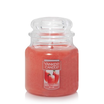 12.5oz Glass Jar White Strawberry Bellini Candle - Yankee Candle