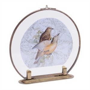 Round Copper Framed Bird Artwork 7.5"L - 1 of 1