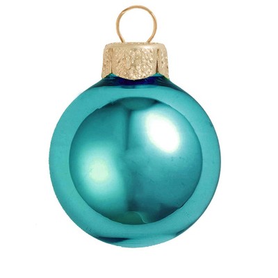 Northlight 8ct Shiny Glass Ball Christmas Ornament Set 3.25" - Teal Green