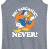 Women's - Disney - Donald Me Sarcastic Never Graphic Racerback Tank - 2 of 4