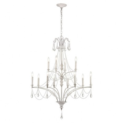 Elk Home French Parlor 12 - Light Chandelier in  Vintage White