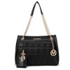 MKF Collection Mabel Quilted Women’s shoulder Bag & Bracelet Keychain with a Credit Card Holder by Mia K - 2 of 4