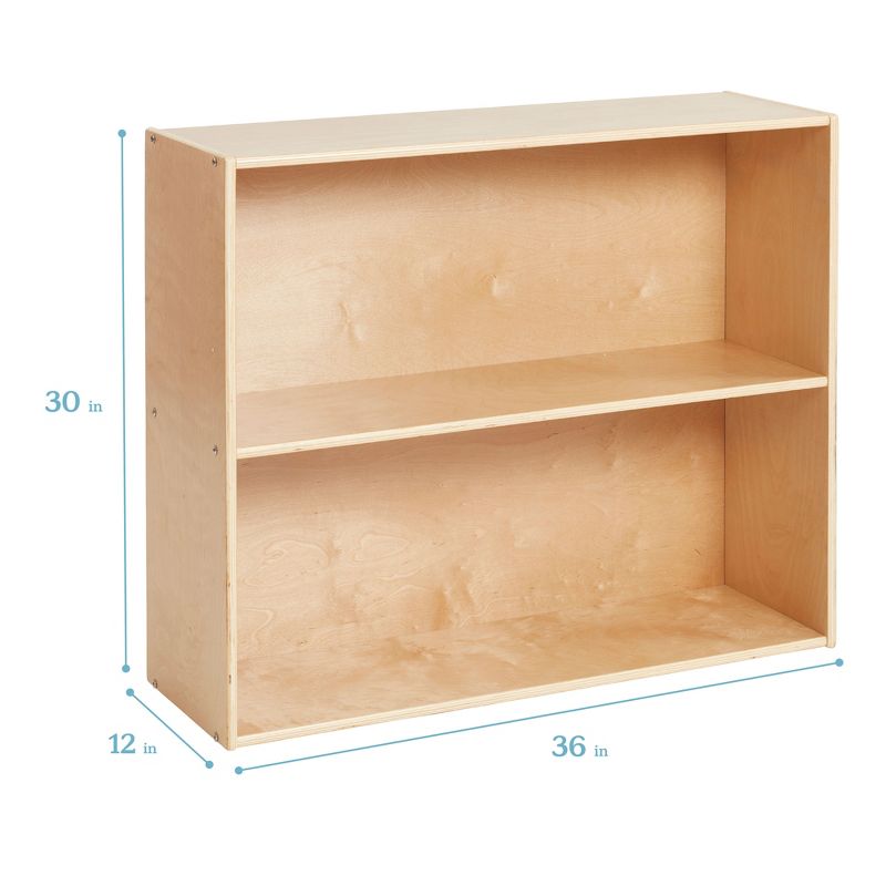 ECR4Kids Streamline 2-Shelf Storage Cabinet, 30in, Kid's Bookshelf, 2 of 13