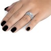 Pompeii3 1 1/10Ct Diamond Engagement Bridal Wedding Ring Set 10K White Gold - 3 of 4