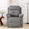 MAYEERTY Limestone Small Swivel Rocker Recliner - Space-Saving Design for Women, Fits Bedroom & Living Room - 2 of 4