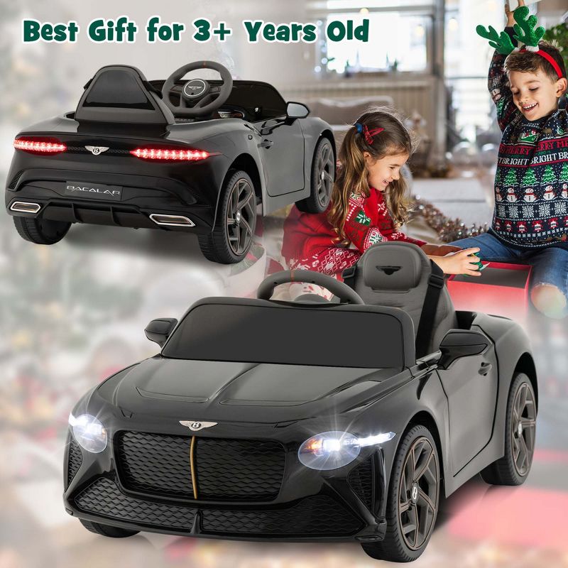 Costway 12V Licensed Bentley Bacalar Kids Electric Ride-on Car with Remote Control Green/Red/White/Black, 2 of 11