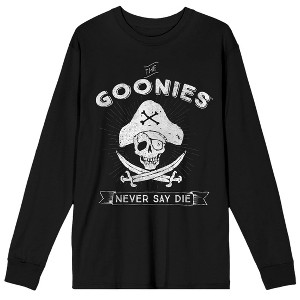 The Goonies Never Say Die Men's Black Graphic Long Sleeve Tee - 1 of 1