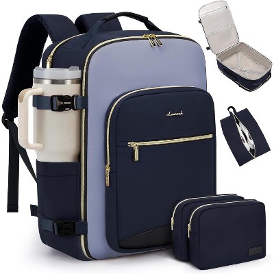 Paaaawaters 40L Travel Backpack for Women & Men, Airline Approved Carry On Luggage with 3 Packing Cubes