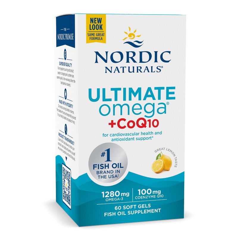 Nordic Naturals Ultimate Omega + CoQ10 Softgels Dietary Supplement - 60ct, 1 of 9