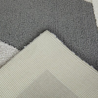 8' x 10' Black and Gray Geometric Synthetic Kids' Area Rug