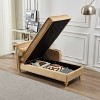 PAGED Modern Velvet Accent Lounge Chair with Storage & Gold Feet,Upholstered Chaise Sleeper Chair for Living Room,Bedroom - 2 of 4