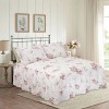 Pink Rose 3-Piece Comforter Set, King Size – Includes 1 Soft Lightweight Comforter and 2 Matching Pillowcases, Floral Bedding - 4 of 4