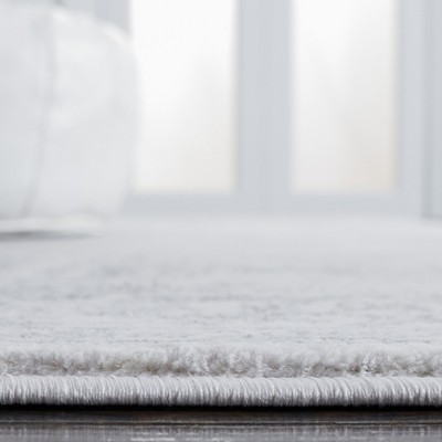 Gray Hand-Knotted Synthetic Traditional Area Rug