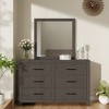 Hyleory Modern Bedroom Vanity Table with Mirror,6 big drawers - 2 of 4