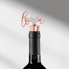 Unique Bargains Bottle Stoppers Heart with "Love" Zinc Alloy PTR Rose 3.54"x1.77"x0.79" 1 Pc - 2 of 3