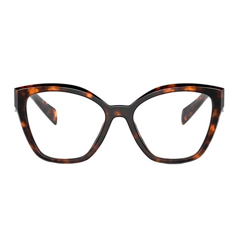 Prada Pr 20zv 14l1o1 Womens Cat-eye Eyeglasses Dark Havana 52mm : Target