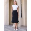 INSPIRE CHIC Women's Elegant Mermaid Skirt Casual Work High Waist A-Line Midi Fishtail Skirt - 2 of 4